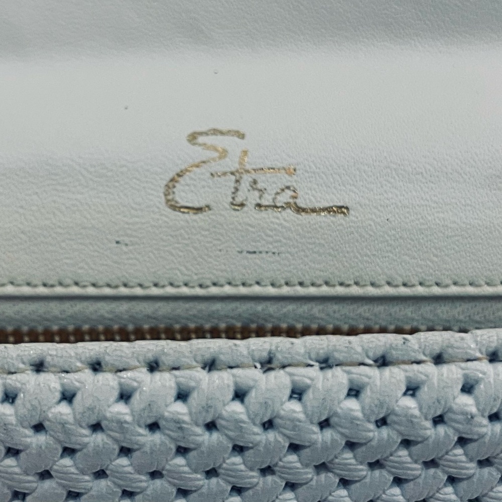 Cute Etra 60's Vintage White Leather Envelope Clutch / Crossbody Bag Handbag - Picture 9 of 12